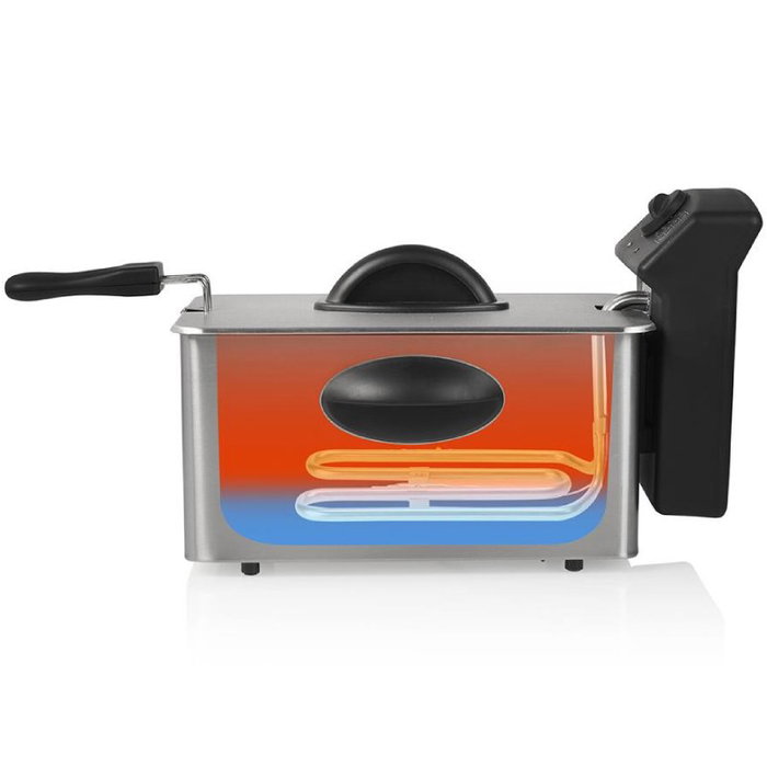 Princess Freidora de Aceite 182642, 2000 W, 4 L, Acero Inoxidable